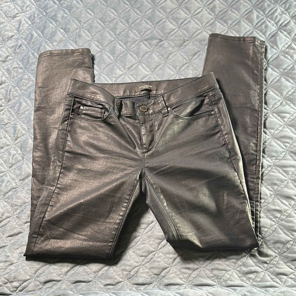 Ann Taylor Metallic Skinny Jeans